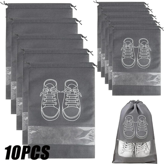 Portable Travel Shoes Storage Organizer Bags – Non-Woven Shoe Dust Bags