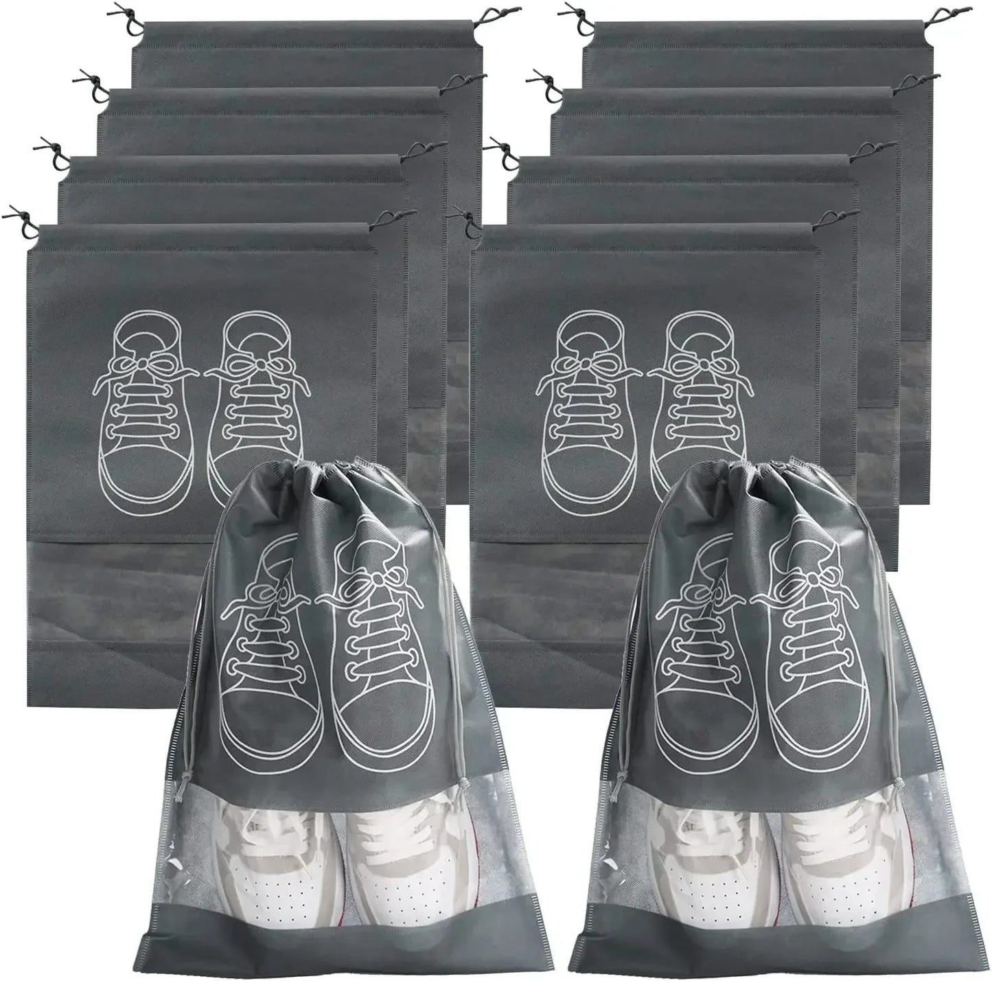 Portable Travel Shoes Storage Organizer Bags – Non-Woven Shoe Dust Bags