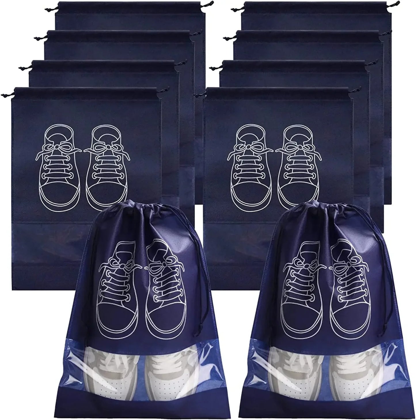 Portable Travel Shoes Storage Organizer Bags – Non-Woven Shoe Dust Bags